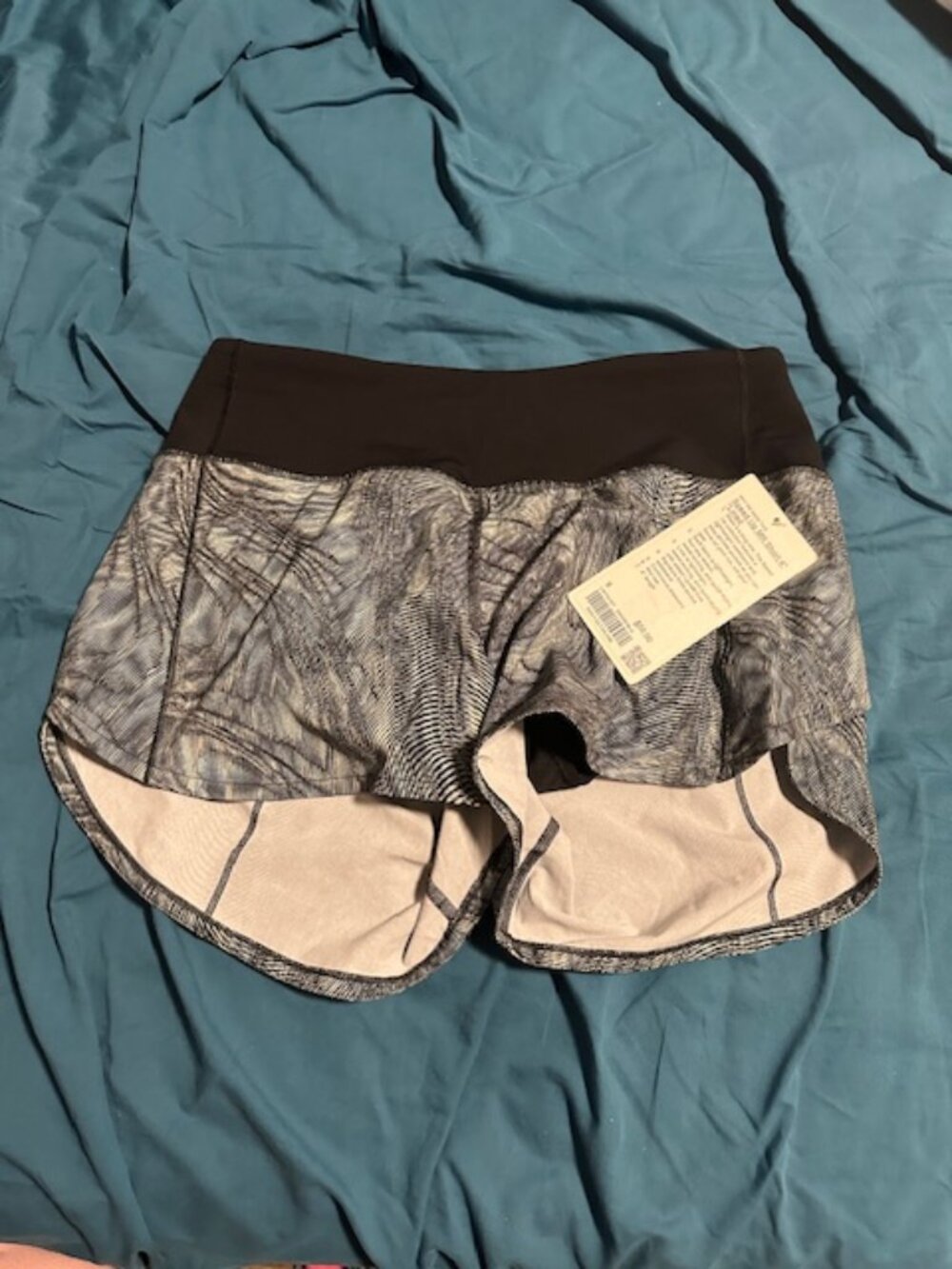 NWT Lululemon speed shorts size 6